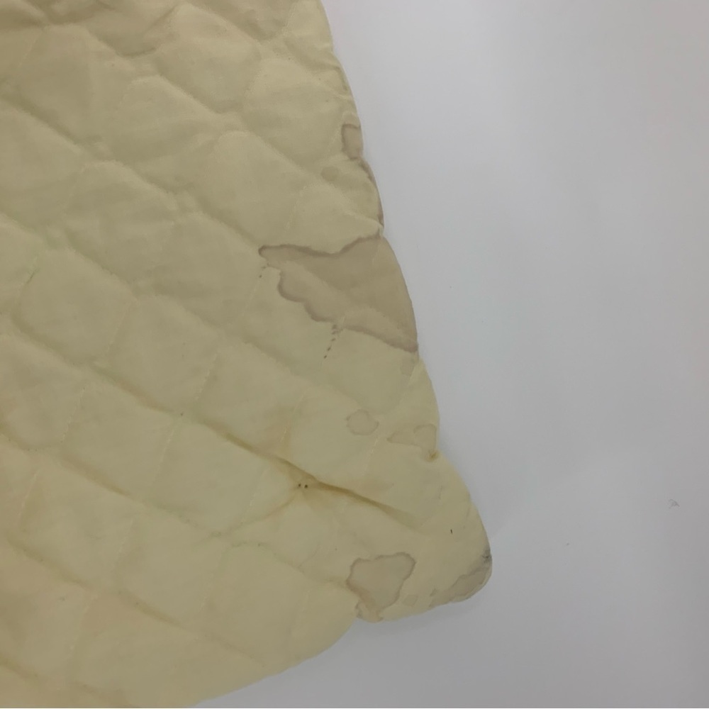 Vintage Quilted Embroidered Baby Blanket Yellow animals nursery - Picture 8 of 10